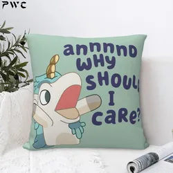 Blueys Unicorse Why Should I Care Square Pillow Case for Sofa Throw Pillow