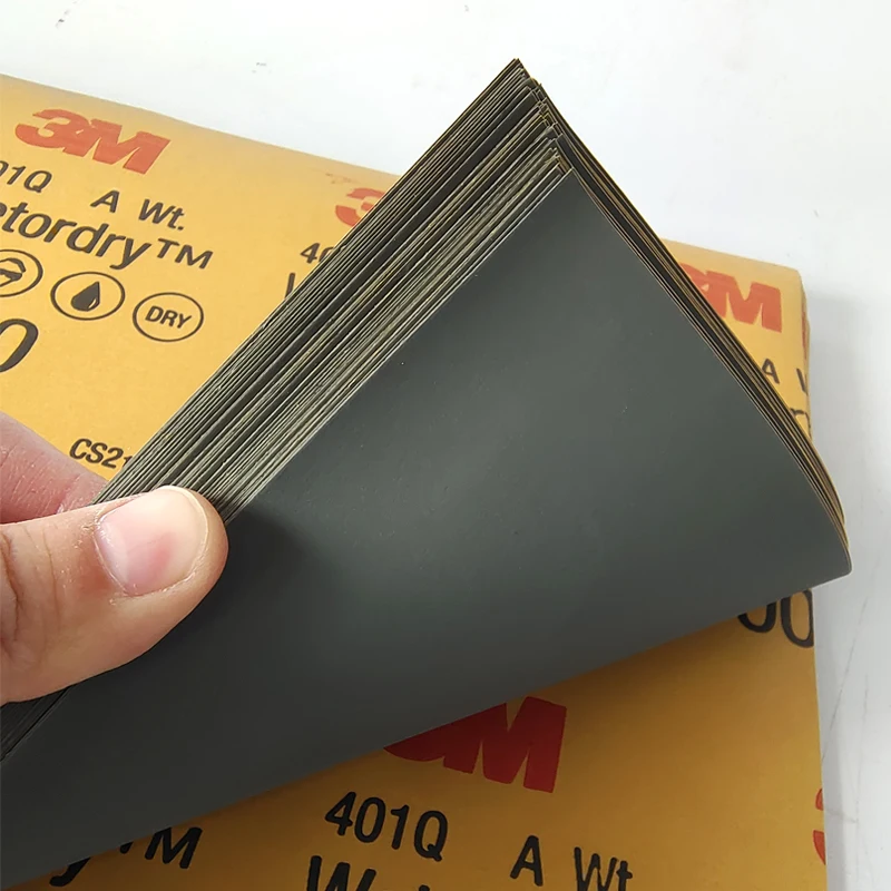 3M 401Q Beauty Sandpaper 1500/2500 Grit 227×280mm Car Paint Surface Scratch Repair Beauty Polishing Fine Polishing Sandpaper