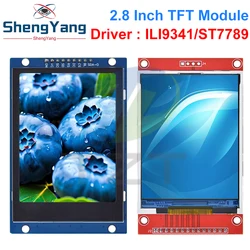 SPI TFT LCD 직렬 포트 모듈, PCB 어댑터 포함, 마이크로 SD ILI9341, ST7789V, 아두이노용 LED 디스플레이, 2.8 인치, 240x320, 2.8 인치, 5V, 3.3V