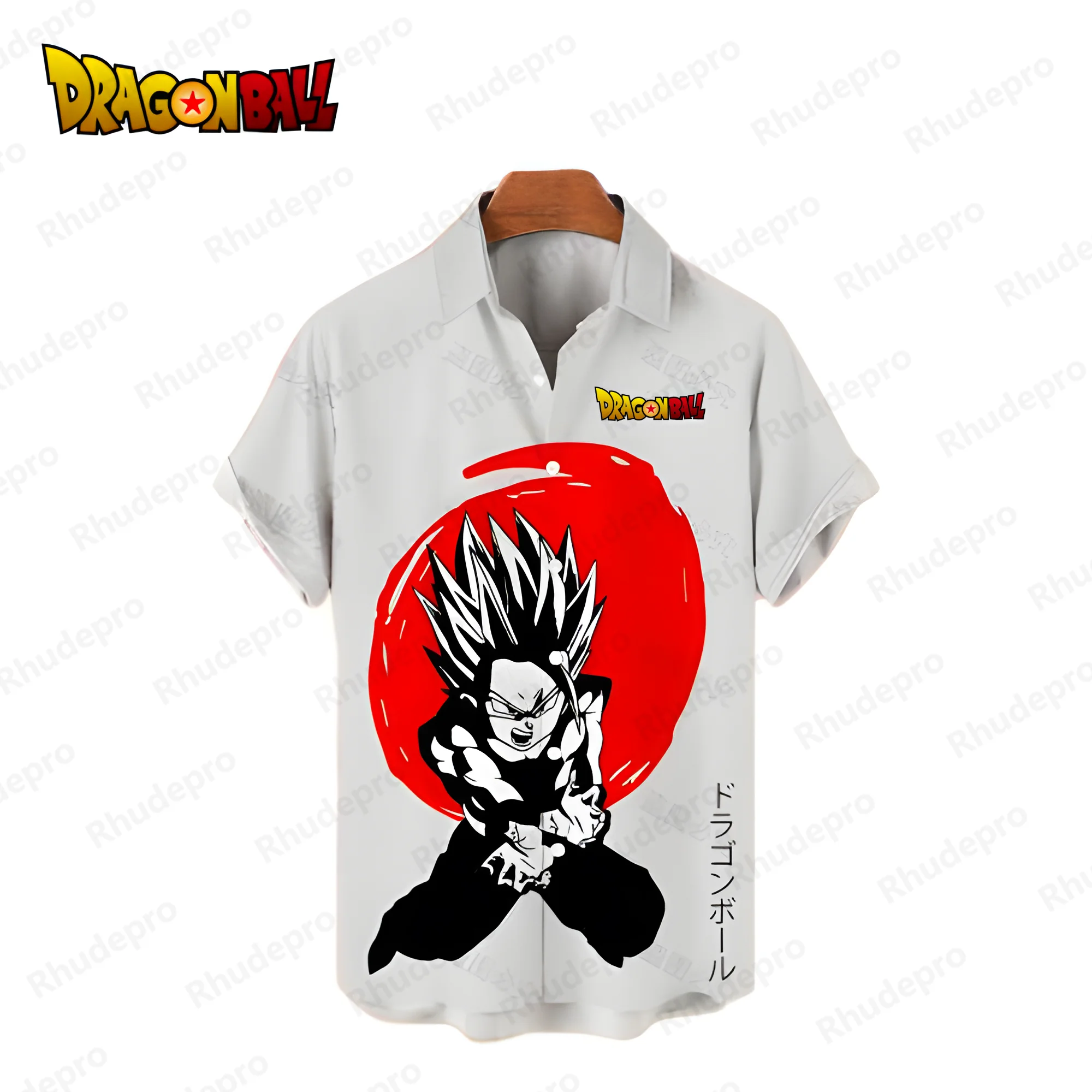 Рубашка Vegeta Dragon Ball Z мужская оверсайз, блузка в стиле Харадзюку, роскошная рубашка в стиле аниме, Y2k