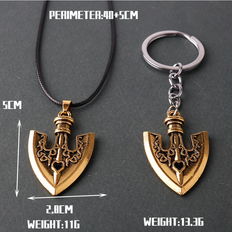 Anime Jojo Bizarre Adventure Halskette Kujo Jotaro Pfeil Metall Anhänger Kette Anhänger Halskette Schlüsselbund Für Männer Frauen Geschenke – Detail 3