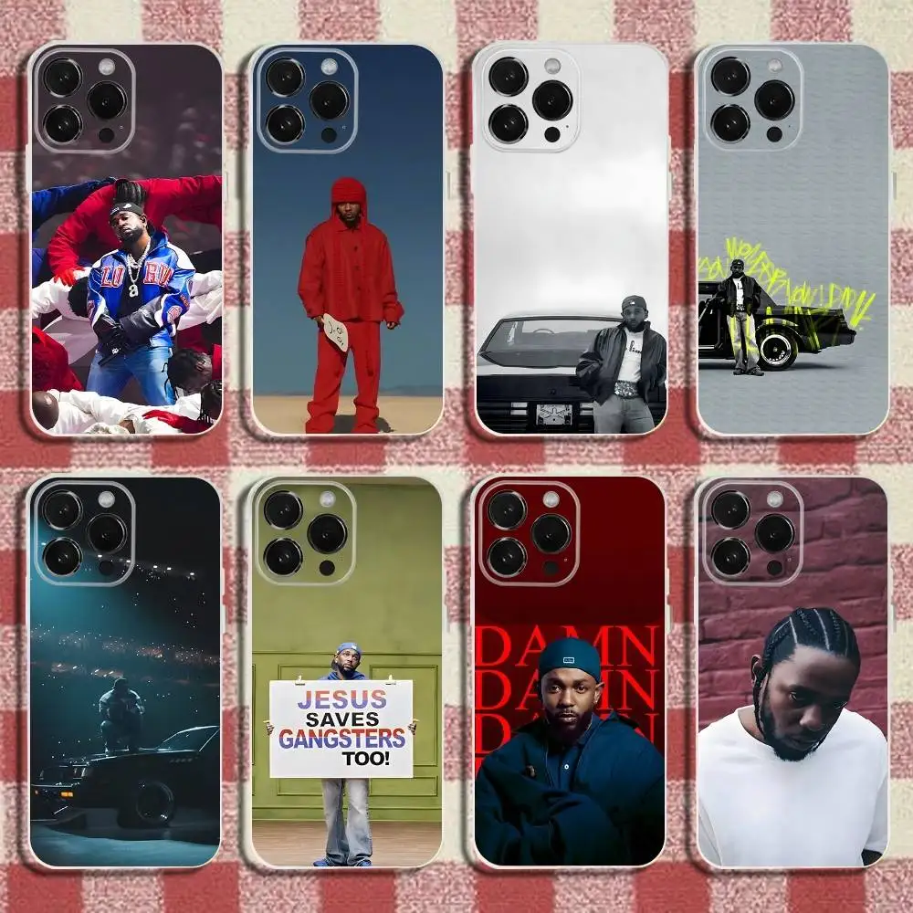 

Rapper K-Kendrick Lamar Phone Case For iPhone 16,15,14,13,12,11 Pro,Max,Plus,X,XS,XR,SE,Mini Transparent Silicone Soft
