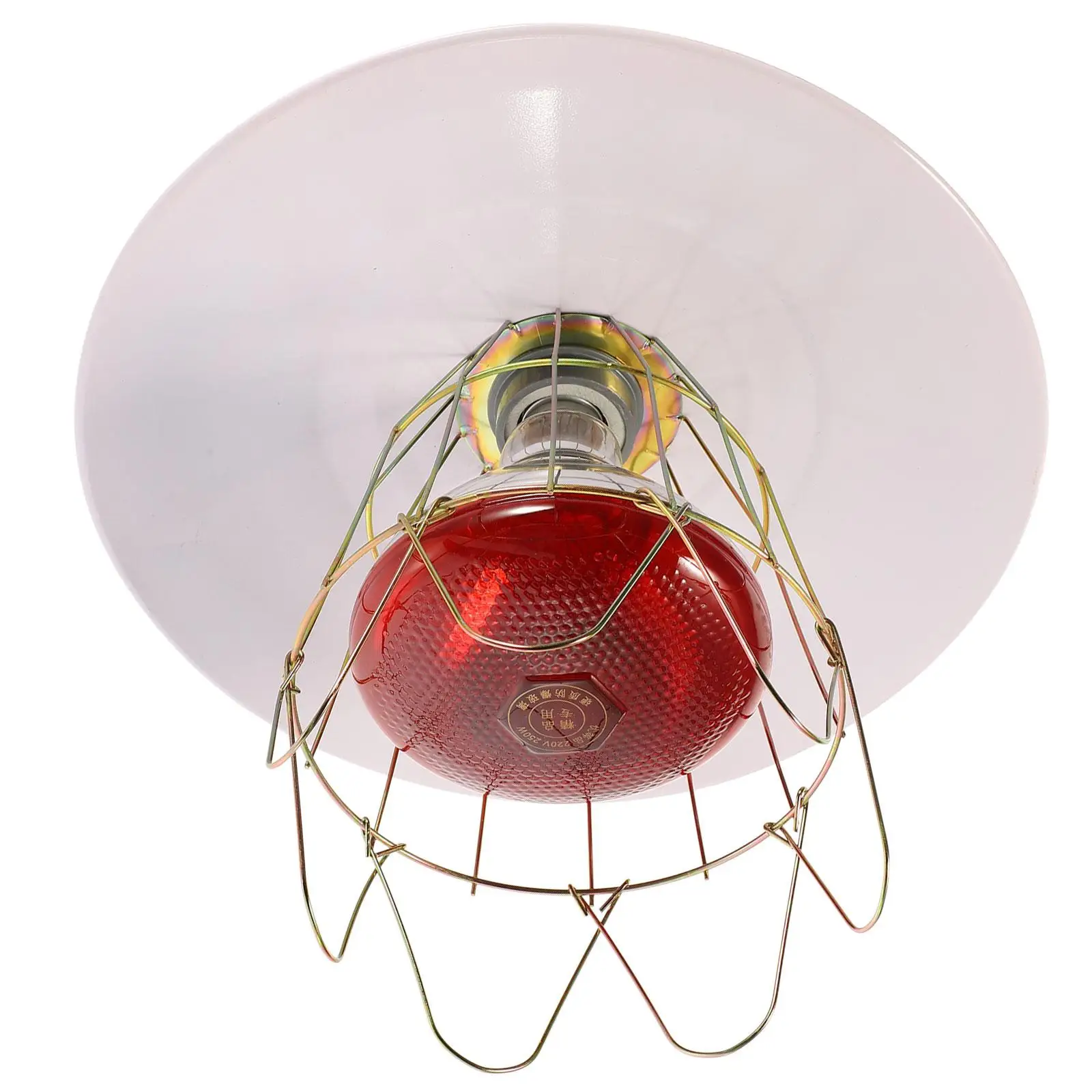 

Heat Lamp Set 250W Red Ceramic Socket Metal Guard Livestock Heating Tool for Chickens Puppies Ducks Geese Dogs Pigs Small Coop