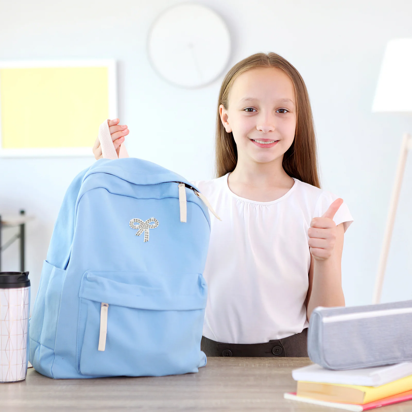 

5Pcs Rhinestone Bow Applique Patch Sparkling Bow Knot Embellishment for Clothes Hats Bags Cheer Uniforms Decoration