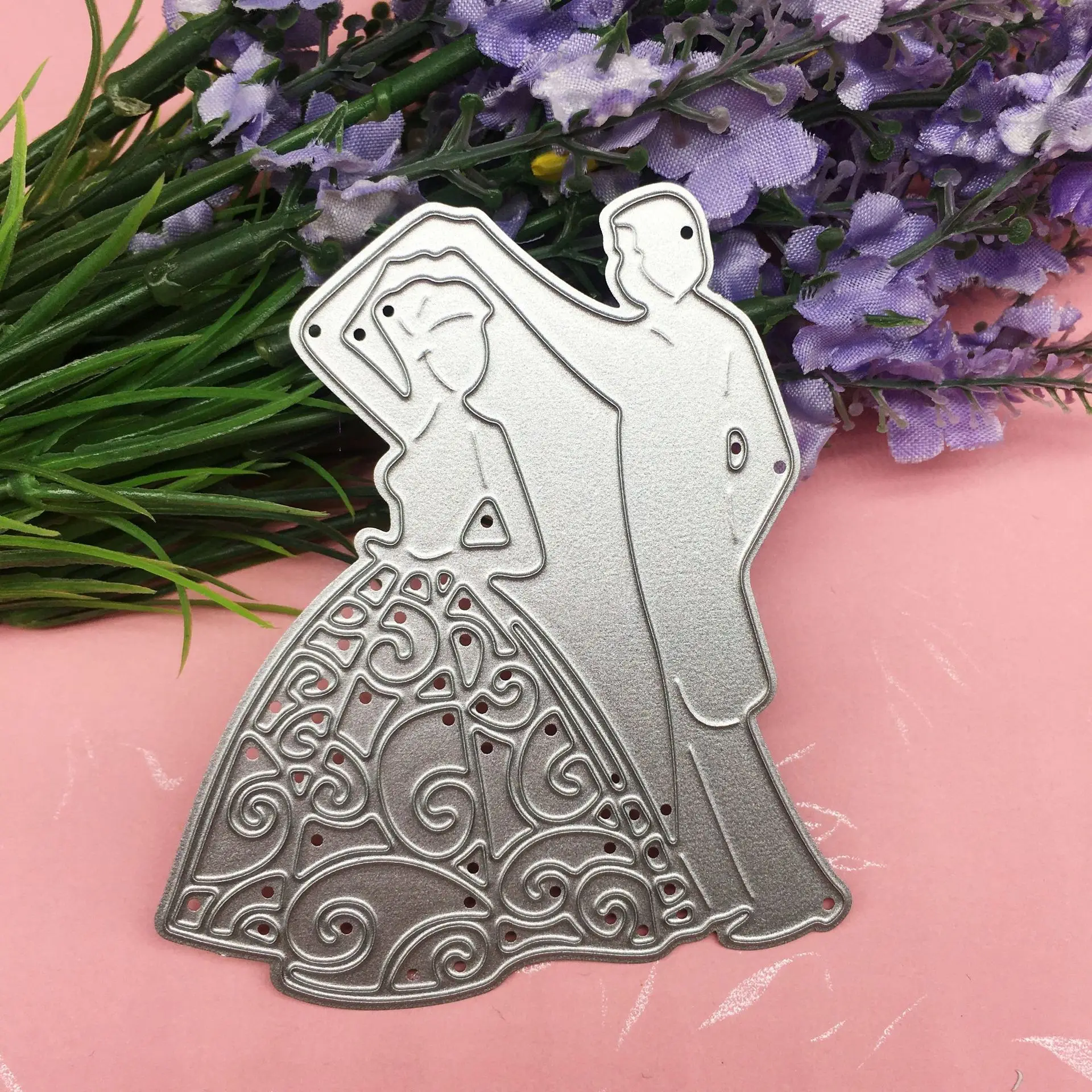 Bride and groom DIY Cards Scrapbooking Decor Embossing Dies Cut Stencils Folder Craft Delicate sand Metal Die Cutting Dies