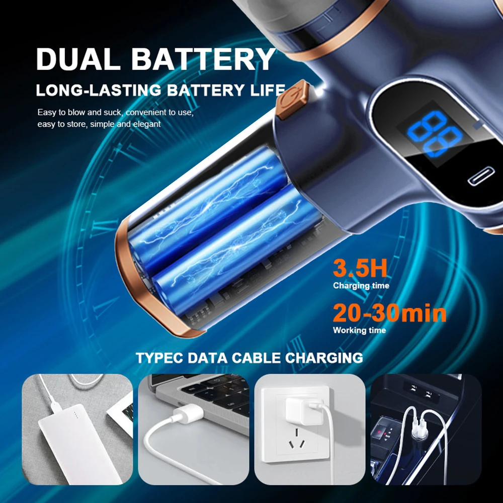 4500PA 무선 자동차 진공 청소기 3 in 1 고출력 진공 홈 오피스 용 무선 휴대용 Portabale 진공 청소기