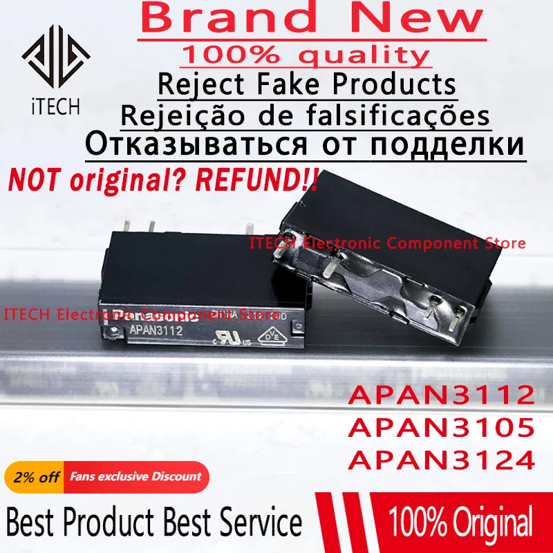 5-10PCS/Lot APAN3105 、APAN3112 、APAN3124 DIP-4 New Original Power Relay 5A SPST-NO Complete Replacement PA1A-24V 、PA1A-5V