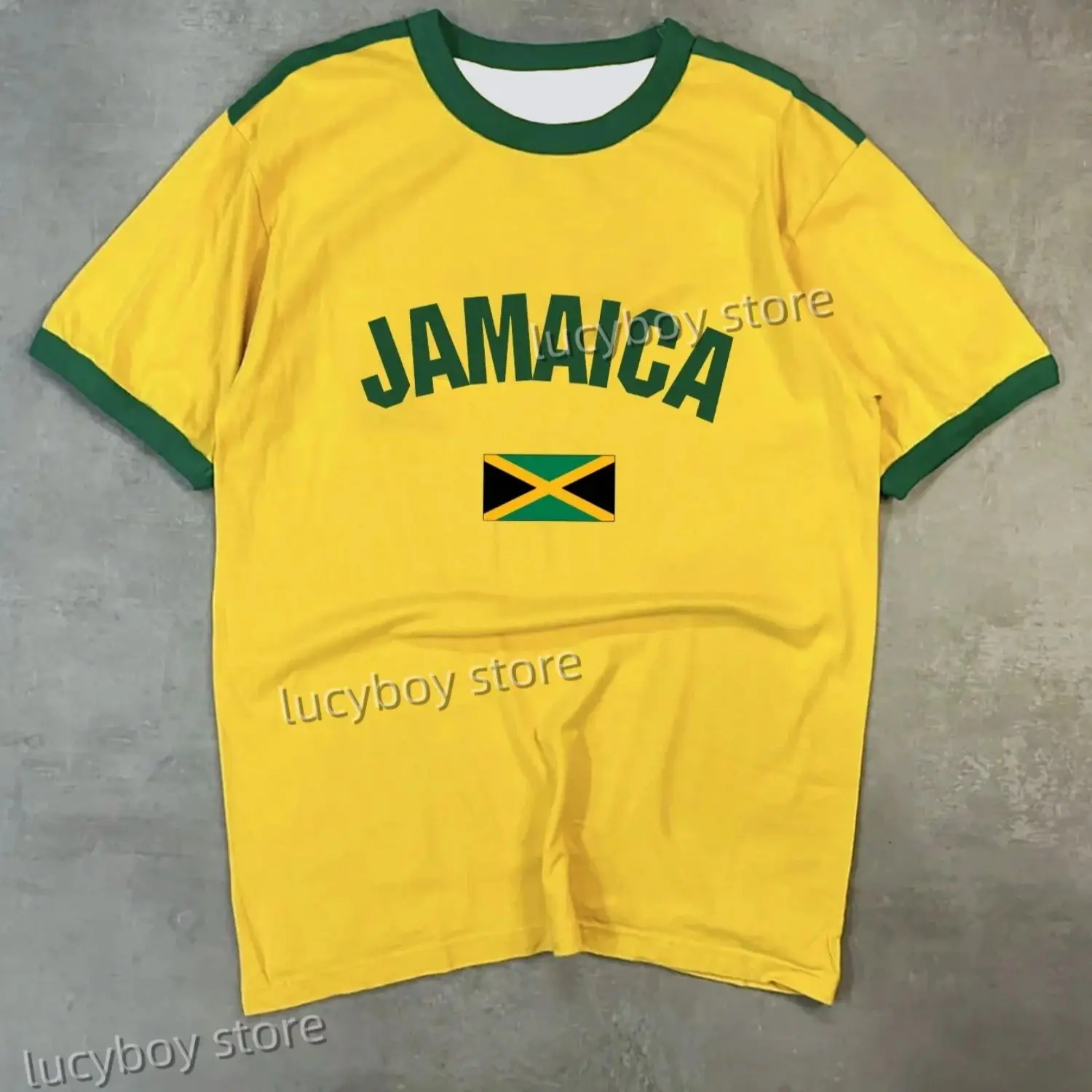 

NEW IN Mens JAMAICA Flag Printed Short Sleeve T Shirt Man O-Neck Sportwear Racing Football Tee Vintage Casual Tops Men Clothes
