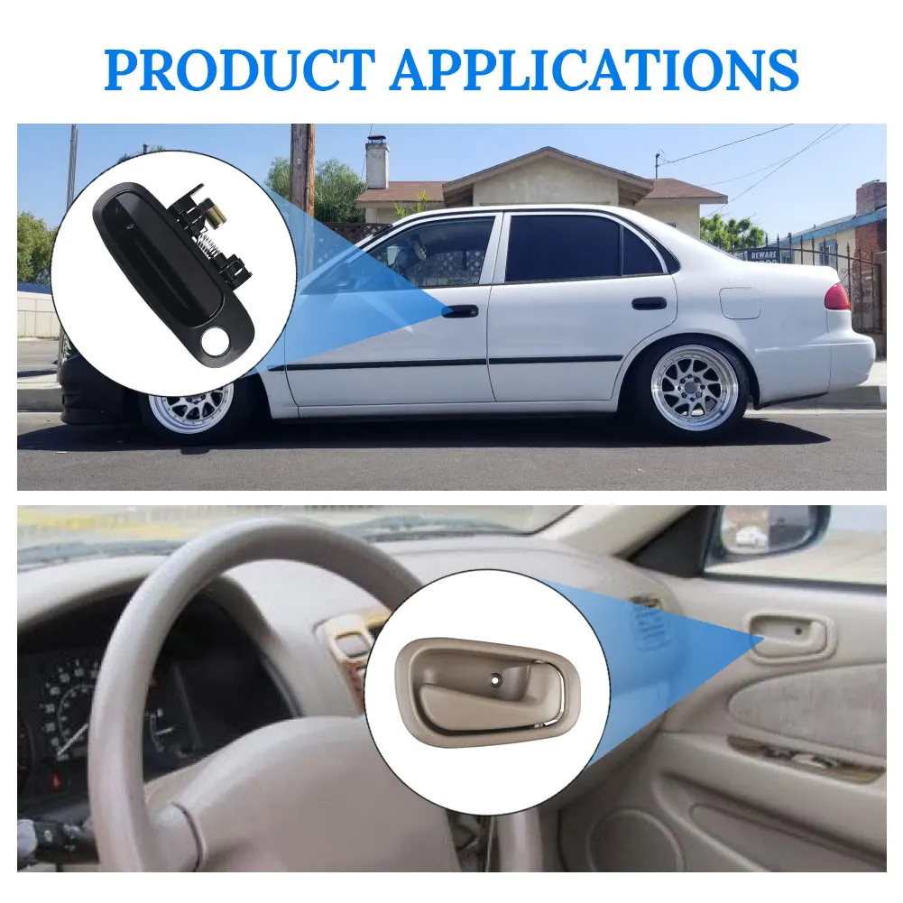 

Herorider Car Interior Door Handle For Chevy Prizm1998 1999 2000 2001 2002 Toyota Corolla 6920602050B1 6920502050B1 69206-02050