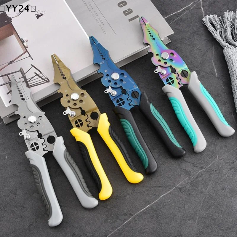 

뷰YY24 август инструмент для зачистки проводов, плоскогубцы для зачистки электрических проводов, нескользящий инструмент для зачистки проводов, щипцы для электрического кабеля