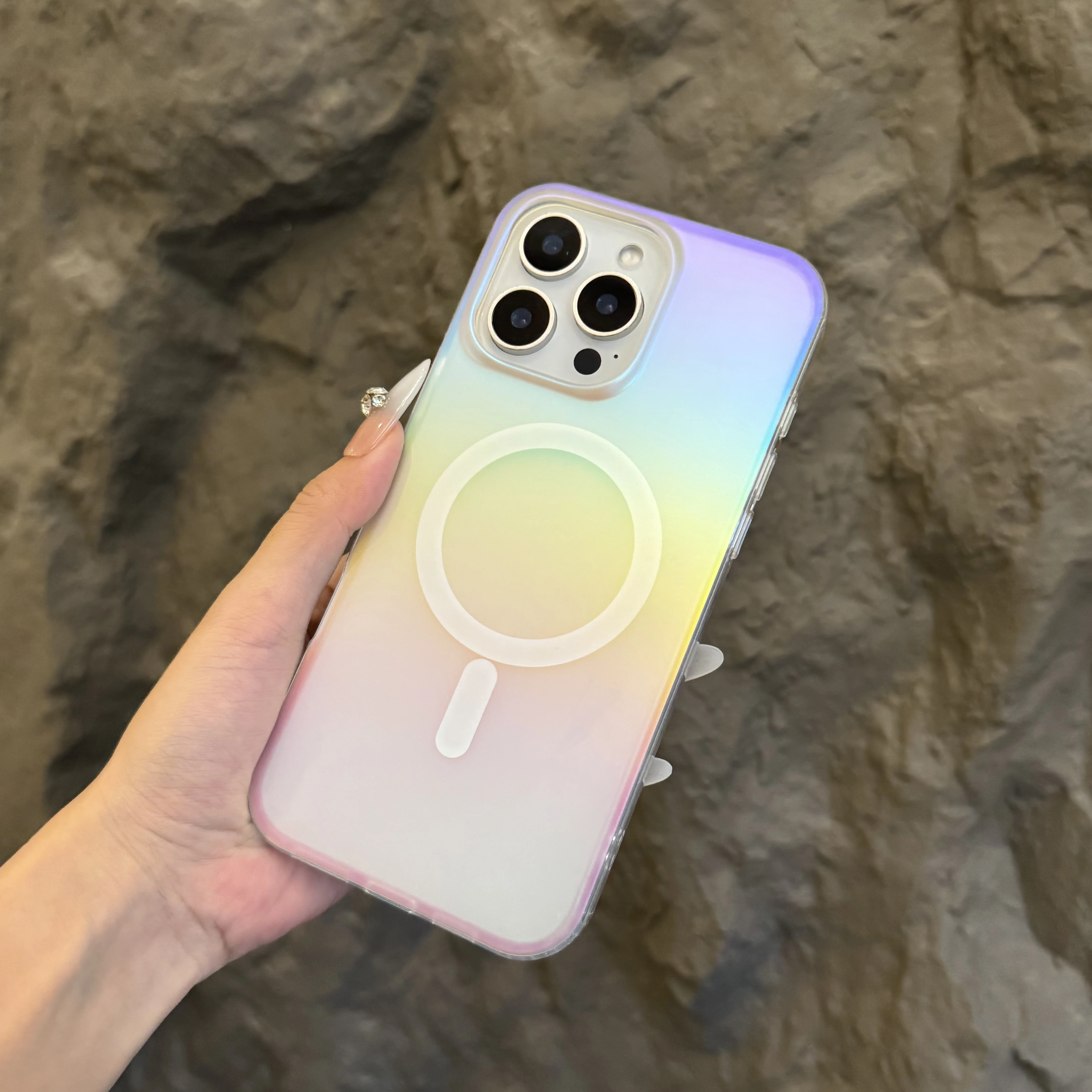 เคสโทรศัพท์แม่เหล็กไล่สีรุ้งแบ - Gradient Color Case บทวิจารณ์และราคา