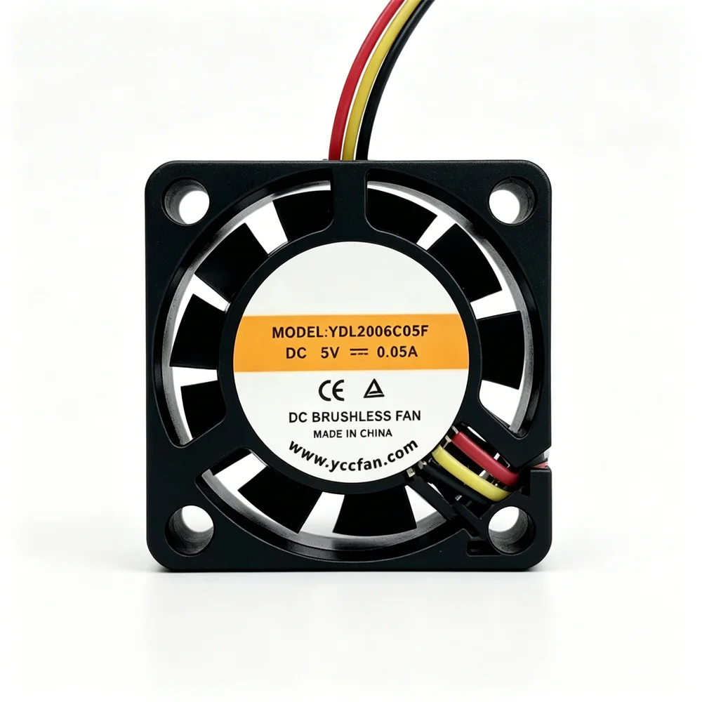 20mm Micro Cooling Fan 5V 0.05A Mini Brushless DC Axial Fan 20x20x6mm for  3D Printer LED Electronics Cooling