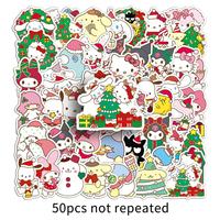 Christmas Hello Kitty Stickers 49pcs Matte Snowflake-Kitty Sanrio Designs Perfect for Planner Decor Envelopes&Laptop Art kawaii