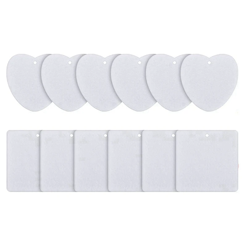 200 Pieces Sublimation Air Freshener Blanks DIY Air Freshener Scented Blank Car Pressed Felt For DIY Heat Press-Round