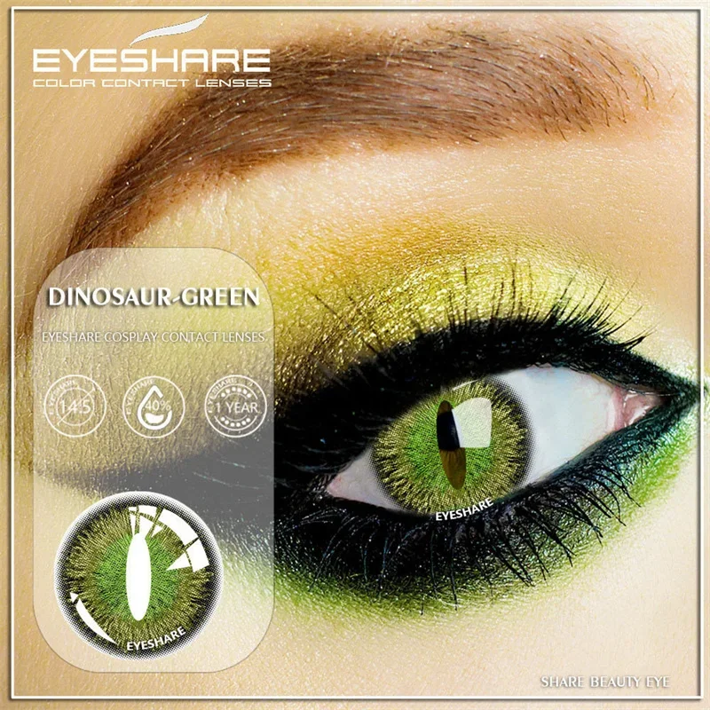 Eyeshare-lentes de contato para halloween e cosplay, cor, cosméticos, bela pupila, para os olhos, 2pcs