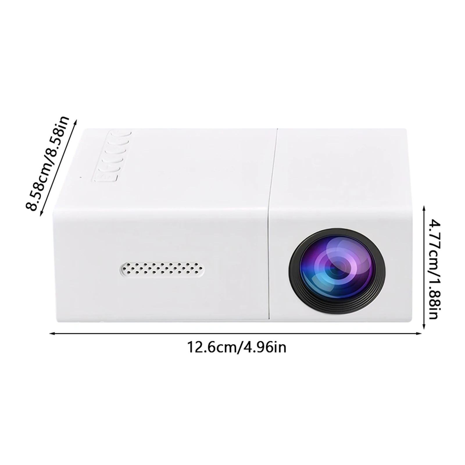 1080P LED Pocket Pico Video Projector with Remote Control Portable Projector 4K HD Video Projector for Outdoor Camping Movies