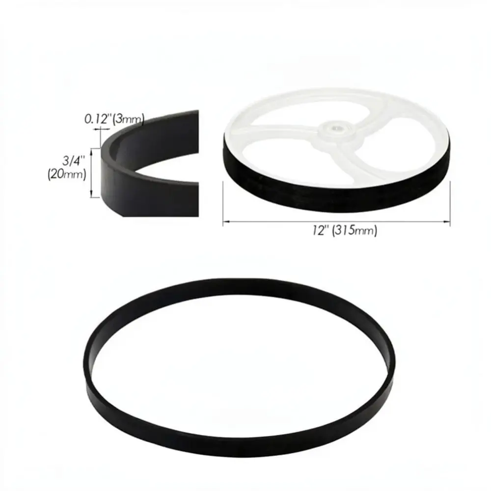 Replacement Band Saw Tire For Woodworking Machinery Rubber Belt Anti Slip Noise Reduction Durable Spare Component Hardware