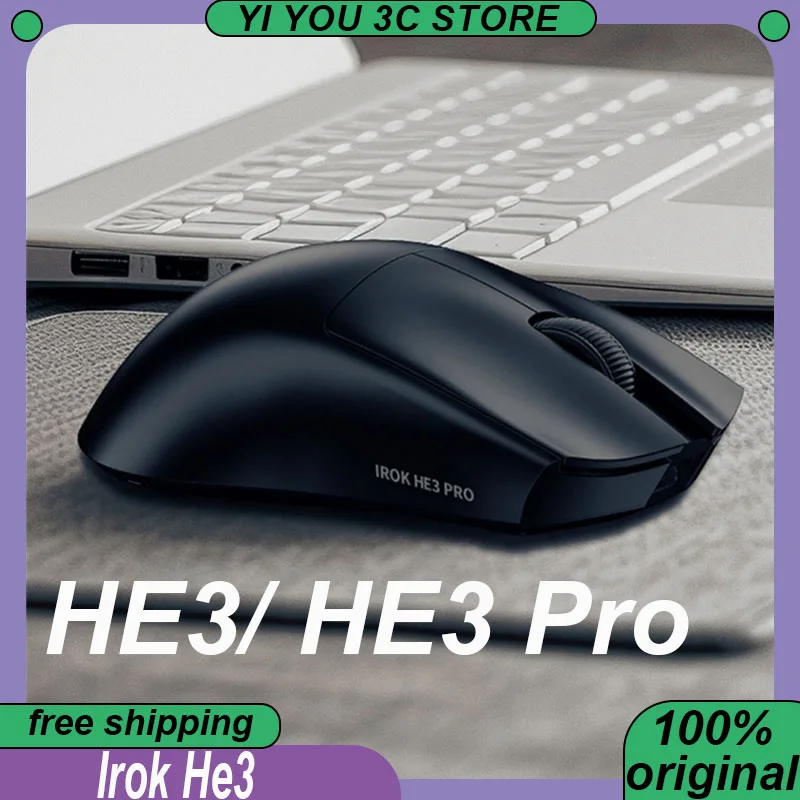 

Irok He3 Lightweight Mouse Wireless Tri-mode Paw3395 Bluetooth Replaceable Battery Esports Game Mouse Laptop Office Accessories