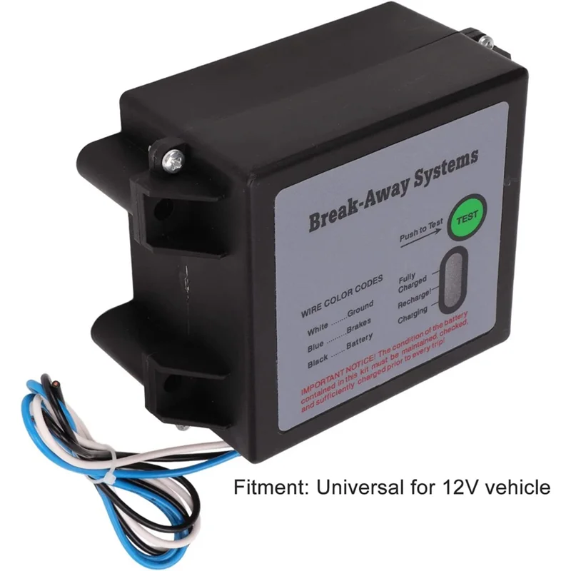 Trailer Brakes Breakaway Kit, LED Trailer Breakaway Kit Test Breakaway System Universal for Vehicle