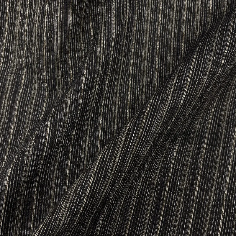 Tela de Lino y Algodón Grueso con Rayas Verticales Gris Marrón, Transpirable, para Camisas, Pantalones, Vestidos, Verano, Manualidades, Textil, Venta al Por Mayor