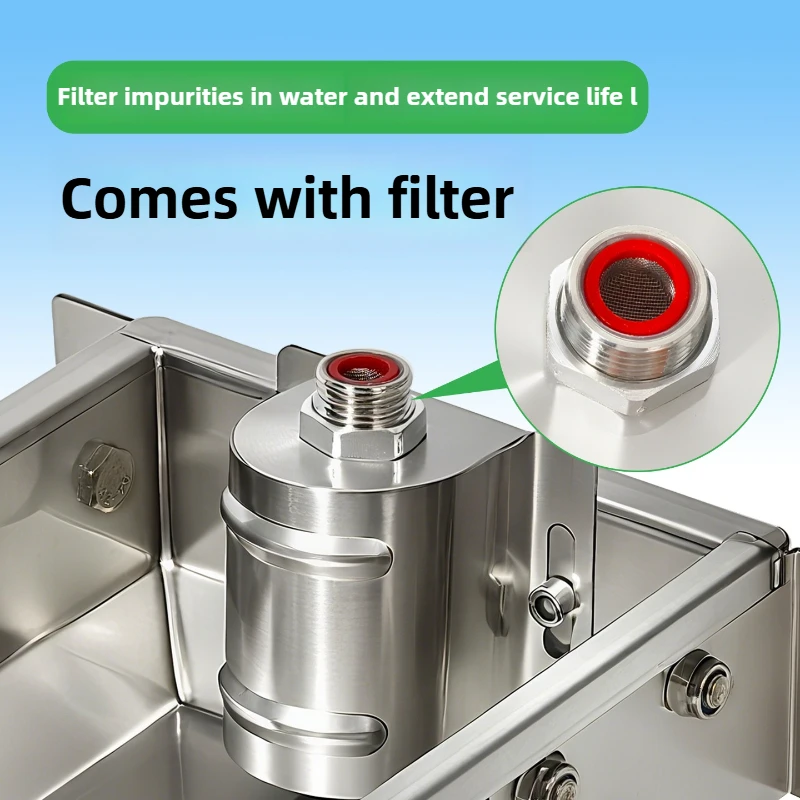 Automatic Livestock Waterer, Heavy Duty Stainless Steel Drinking Trough,Anti-Rust Chicken Duck Waterer,Farm Animal Drinking Bowl
