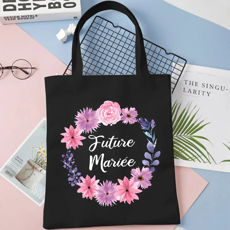 Evjf Bags Future Mariee Team Bride addio al nubilato Tote Bags Tote Bag per le donne borsa grafica Shopping Bag per addio al nubilato