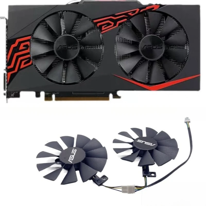 ... for ASUS GTX1060 1070 RX480 GAMING Snow Leopard, graphics fan, dual ball fan...