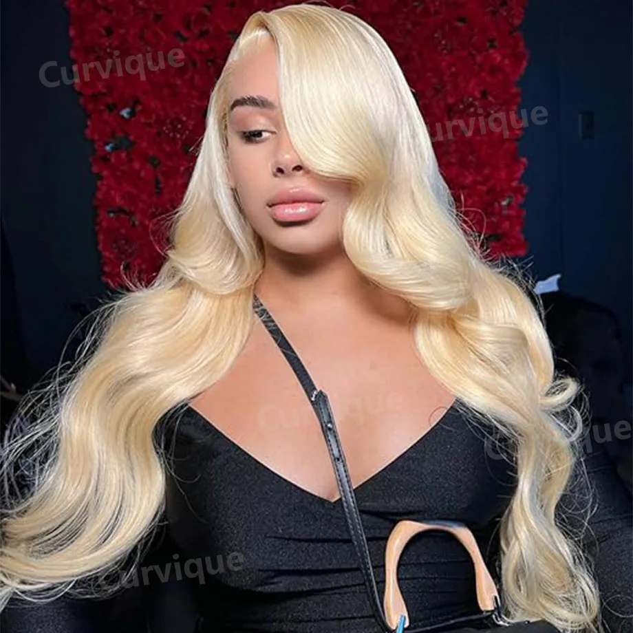 

613 Парик из натуральных волос Объемная волна Медовый блондин Кружевные фронтальные парики Человеческие волосы 13x4 13x6 Hd Прозрачный парик фронта шнурка Парик из цветных волос