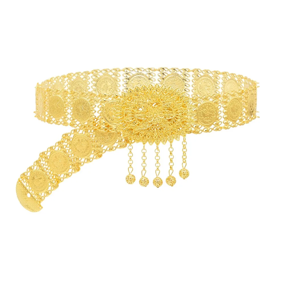 heavy-duty-waist-chain-belt-carved-hollow-pattern-flower-design-long-coin-belt-tassel-pendant-alloy-material-hollow-chain-belt