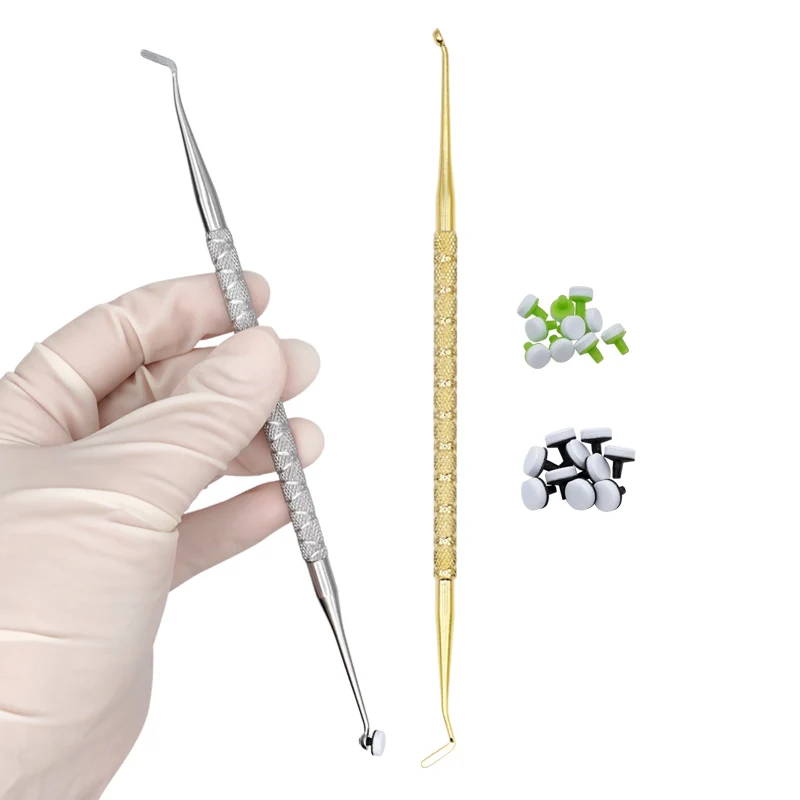 1set Dental Resin Filling kit Molding Tools Light Cure Resin Filling Spatula Mixing Handle and Foam Pads Kit