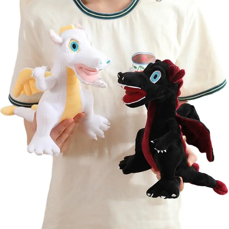 

24cm Sky Dragon Doll Plush Toy Stuffed Black White Fantastic Standing Loong Cartoon Animal Plushie Men Birthday Gift
