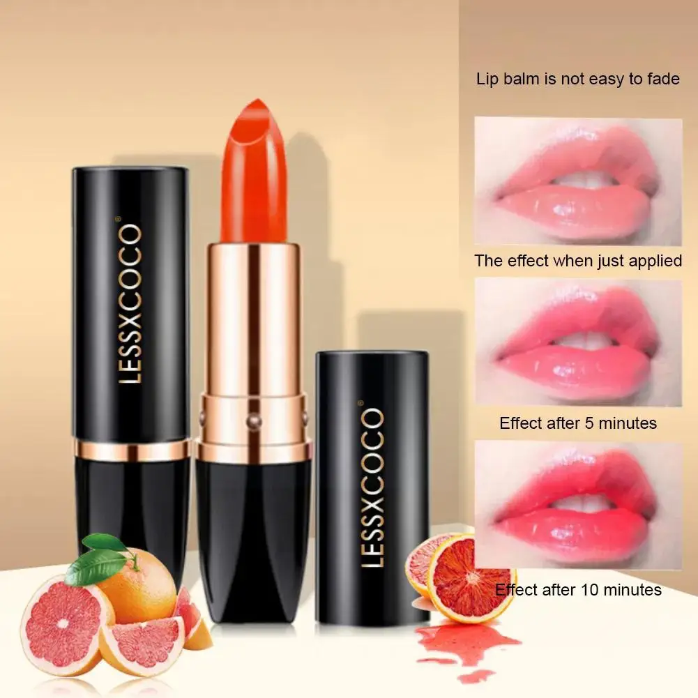 Carotene Discoloration Lip Balm Long Last Moisturizing Dry Color Skin Lip Cracking Anti Waterproof Lipstick Changing Tighte U0X7