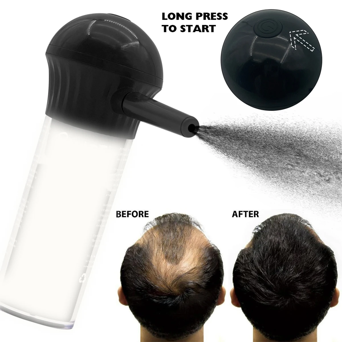 Electric Sprayer,Nozzle Pump Head Specifically Designed Application Hair-thickening Fibers,Enabling Quick Coverage Thinning Hair