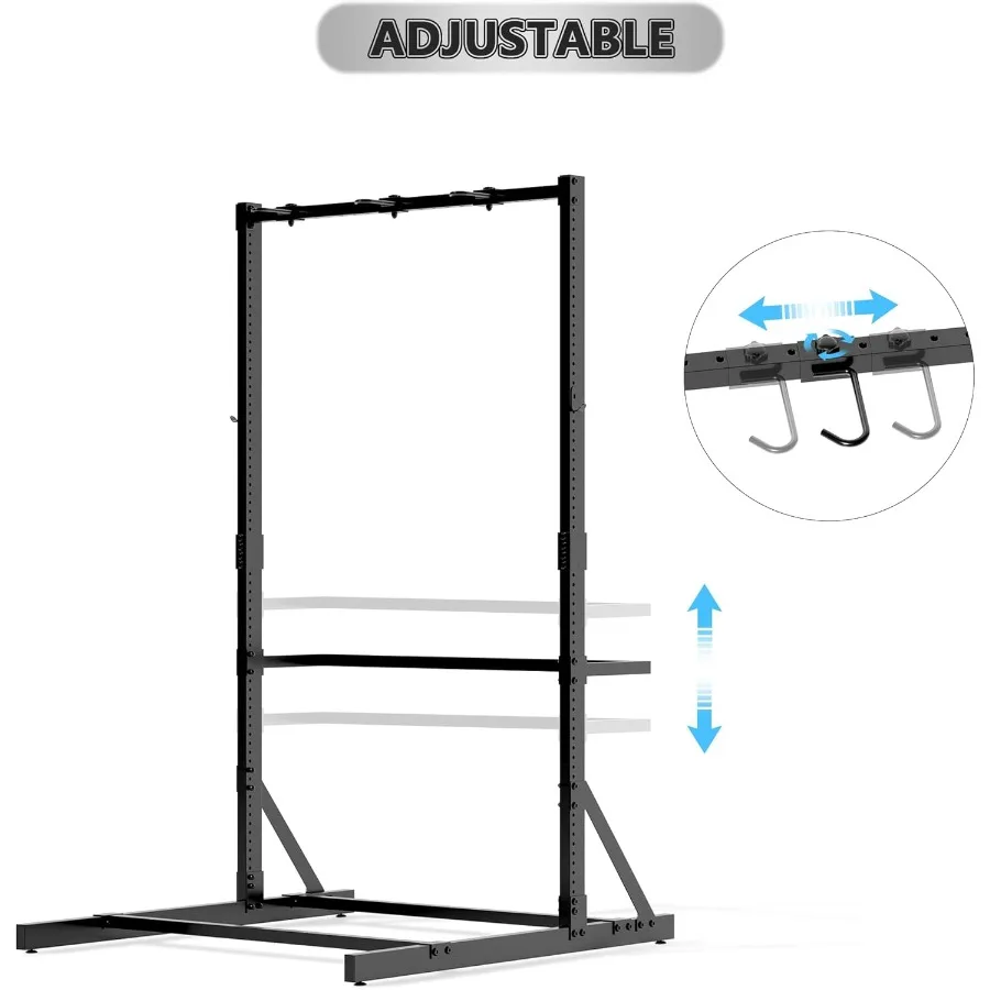 رف دراجة قائم بذاته لتخزين المرآب بسعة 300 رطل، منظم فولاذي عمودي للدراجة مع خطافات متكاملة وحامل خوذة #4