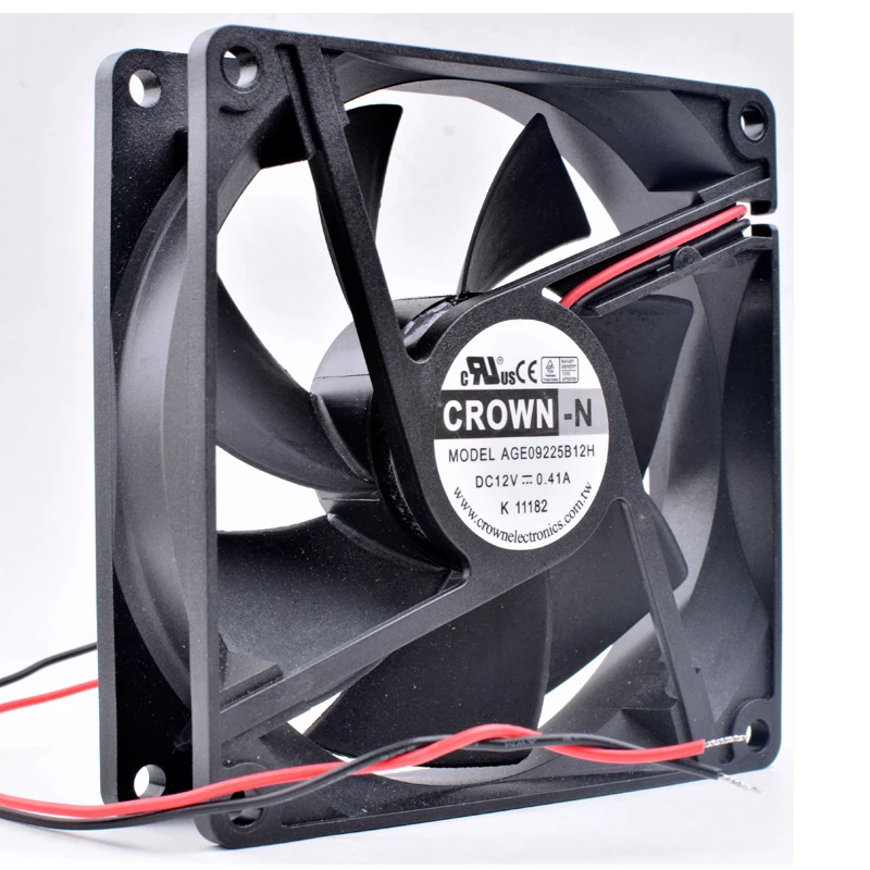 

Original CROWN AGE09225S12H 9cm 9025 12V 0.41A computer chassis power cooling fan