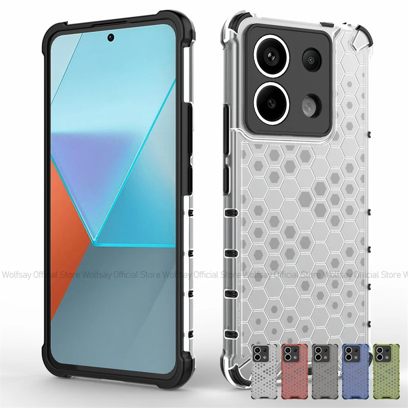 For Xiaomi Poco X6 Case Xiaomi Poco X6 X6 Pro 5G Cover Armor PC Shockproof Silicone Protective Phone Cover For Xiaomi Poco X6