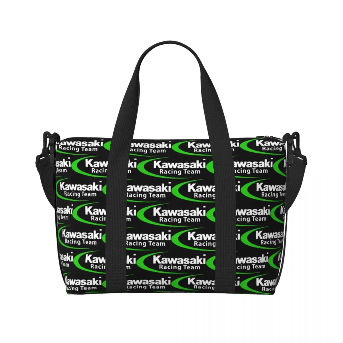 Custom Sport Racing Motorcycle Kawasakis Tote Bag Women Large Capacity Beach Gym Shoulder Travel Bag