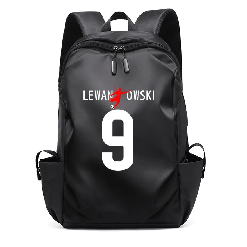 

Waterproof Business Laptops Backpack Men Laptop School Bagpacks Soccer Superstars Number 9 Pattern Printed Women's Rucksack