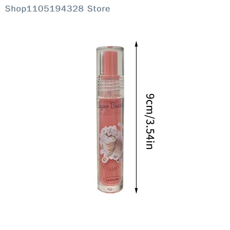 [M]Cappuvini Cat Mirror Lip Glaze High Gloss Moisturizing Sexy Red Lip Tint Lipstick Lip Essence Long Lasting Lip Gloss Cosmetic