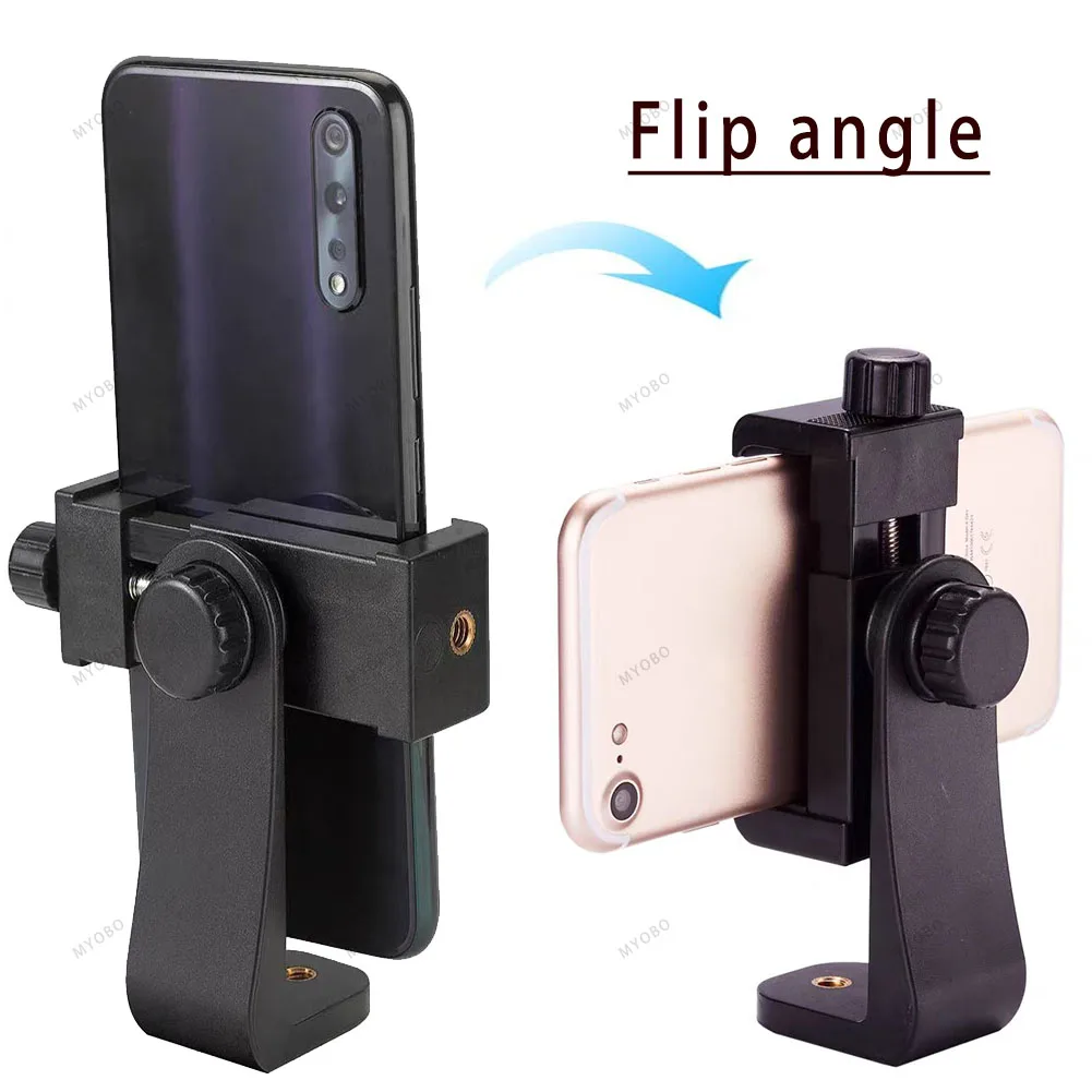 Universal 360 Degree Mobile Phone Clip Bracket for 1/4 Screw Cellphone Holder Tripod Mount Desk Tripod Adapter For Iphone Stand