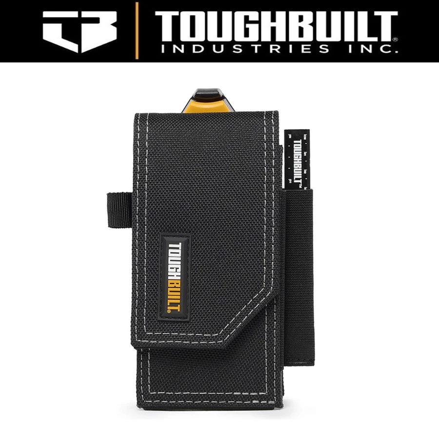 Bolsa de teléfono inteligente TB-CT-33P Toughbuilt con bolsillos para portátiles y lápices, Compatible con la mayoría de cinturones de herramientas,