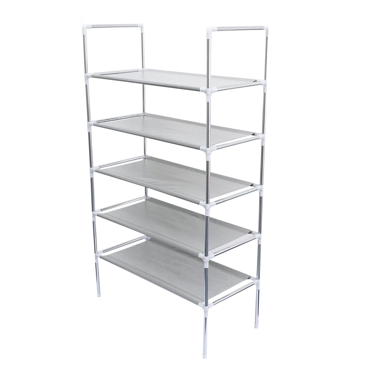 

1pc Iron Fabric Rack Home Shelf Metal Multilayer Safe Environment Multilayer Shoe Rack Odorless Stainless House Storage