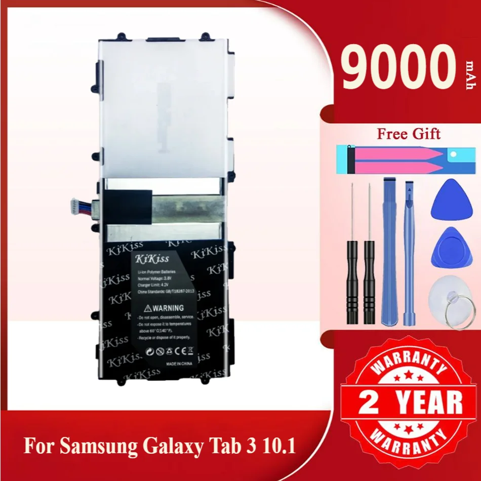 KiKiss For Samsung Battery T4500E For Samsung Galaxy Tab 3 Tab3 10.1 GT P5200 P5210 P5220 P5213 Tablet Battery 9000mAh