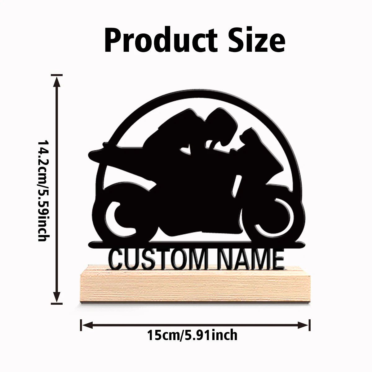 1 قطعة تماثيل معدنية رومانسية مخصصة للدراجات النارية مناسبة كهدية لعشاق الدراجات النارية، مع موضوع ذكر، مكتب #2