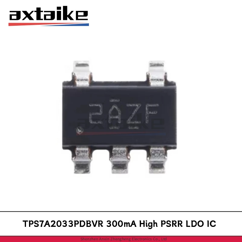 10PCS TPS7A2033PDBVR 2AZF SOT23-5 TPS7A2033 6V 300mA Ultra-Low-Noise Low-IQ High PSRR LDO SMD IC