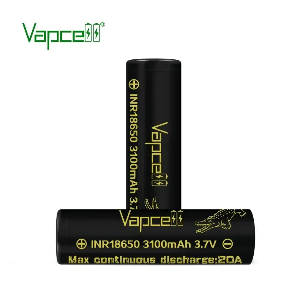 Original Vapcell INR 18650 3100mAh 20A Lithium Battery 3.7V Li Ion Cell for Flashlight Power Tools
