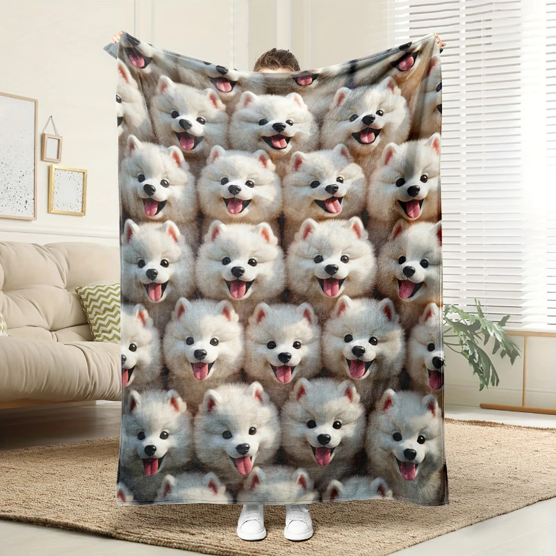 Labrador Puppy Dense Photo Print Throw Blanket,Soft Sofa,Bed Lap Cover,Indoor Lounge,Anniversary Casual Home Present