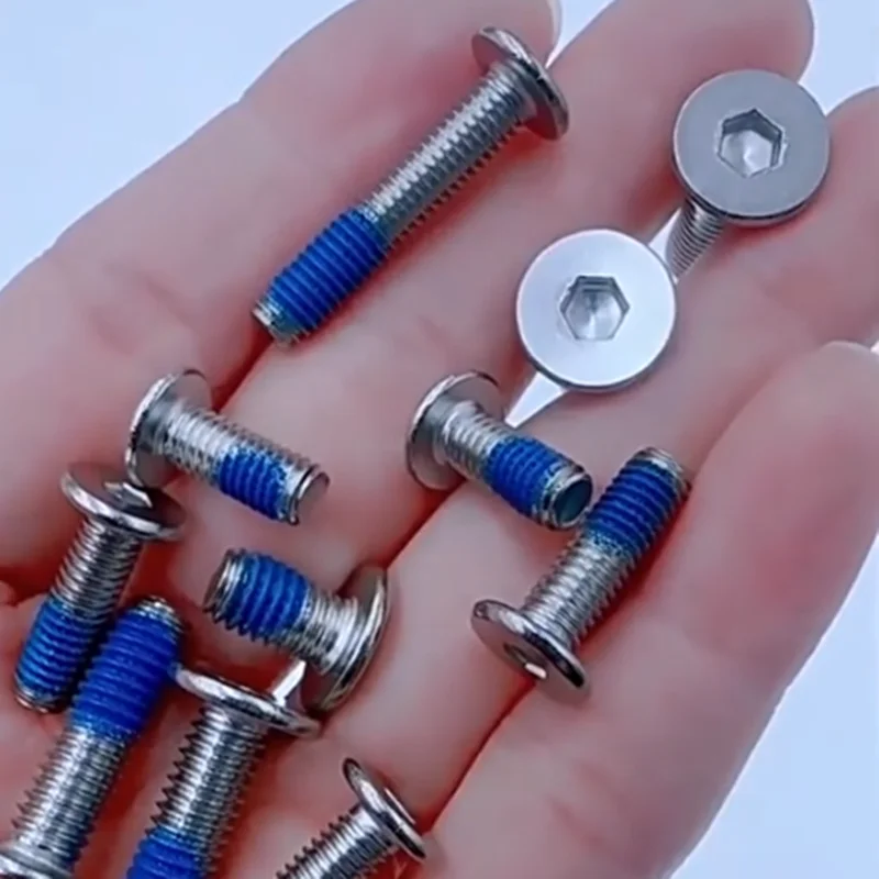 

200Pcs M2 M2.5 M3 M4 Stainless Steel Thin Head Flat Head CM Hex Socket Anti-Fall Screw Adhesive and Anti-Loosening Coated Screw