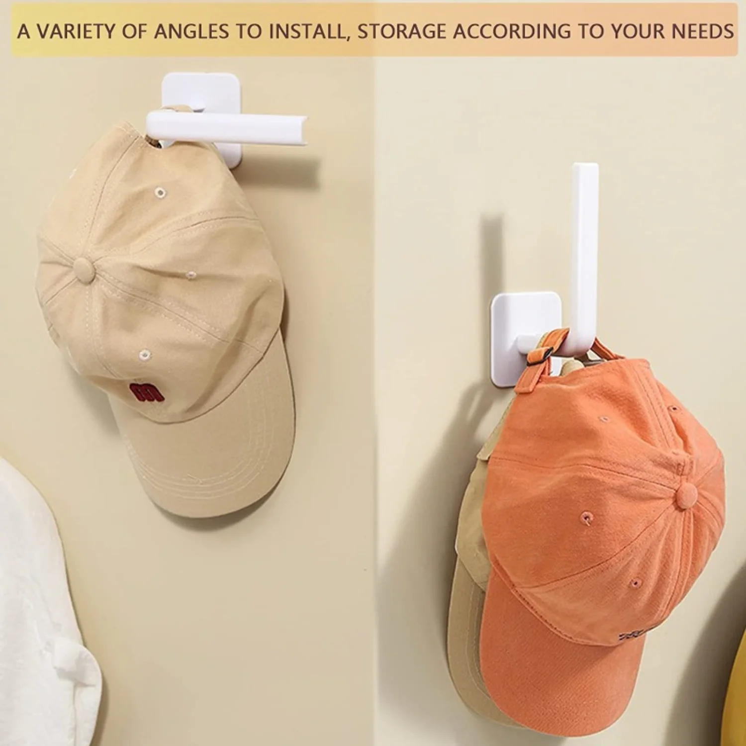 

2-Piece Modern Hat Rack Easy-Install, Space-Saving Wall Mount - Perfect for Stylish Decor & Tidy Rooms