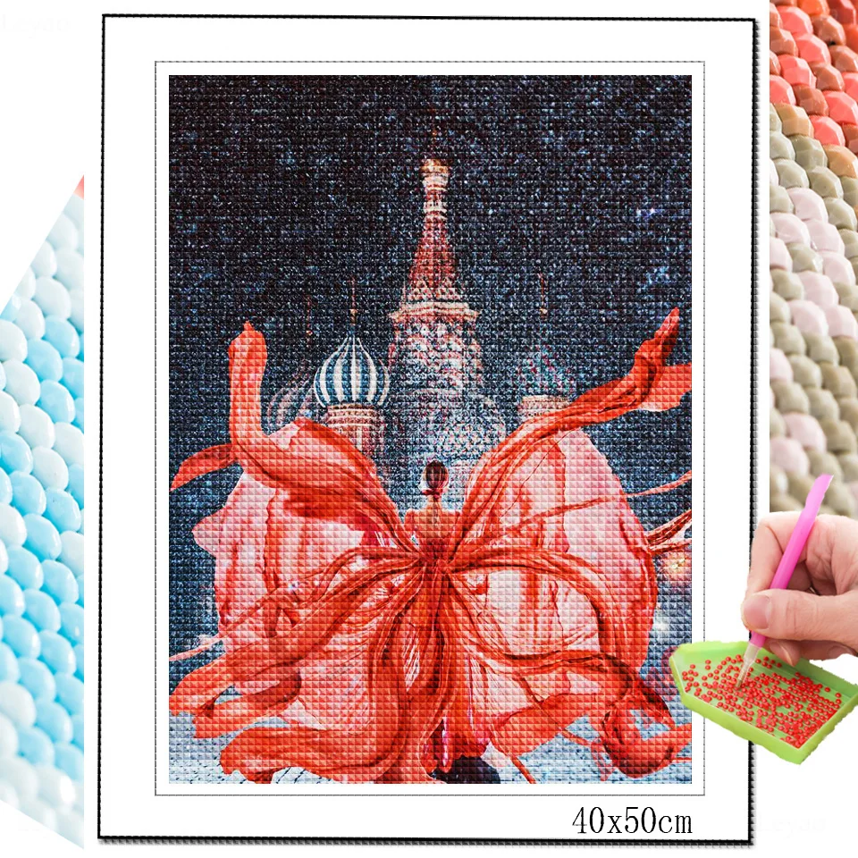 AB Beauty In The Russian Diamond Painting Church Bride 5D DIY Full Drill Fantasy Woman ricamo strass Picture Decor